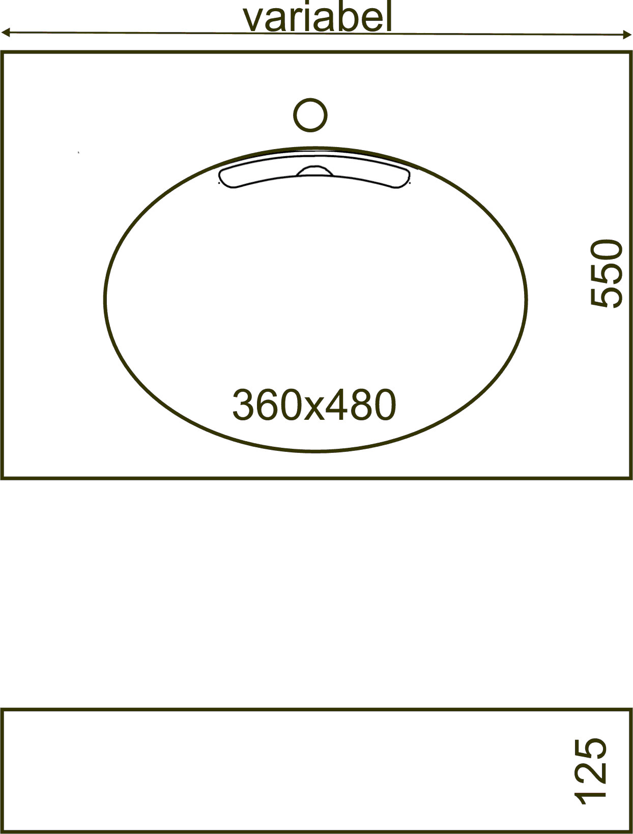 Waschtische mit Aufsatzwaschbecken mit Ablaufrinne Aufsatzwaschbecken mit Ablaufrinne