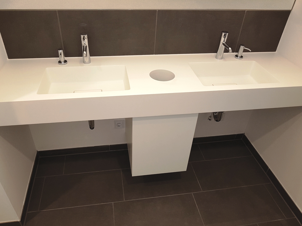 flache Waschtische nach Maß extrem flaches Waschbecken