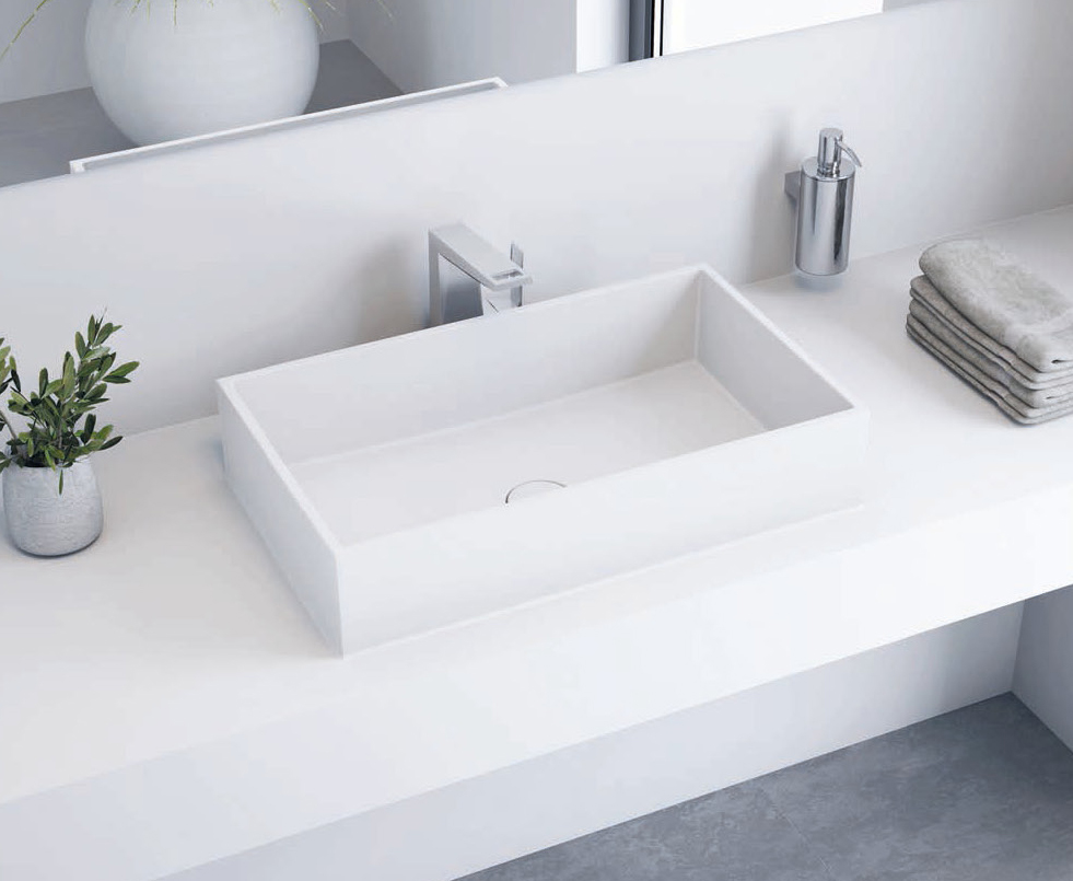 Waschtische mit flachen Aufsatzwaschbecken Flache Aufsatzwaschbecken