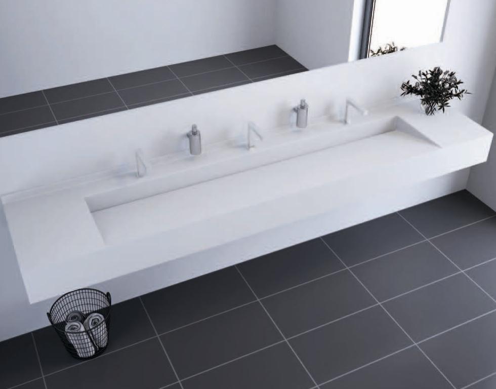 Waschtisch aus einem Guss