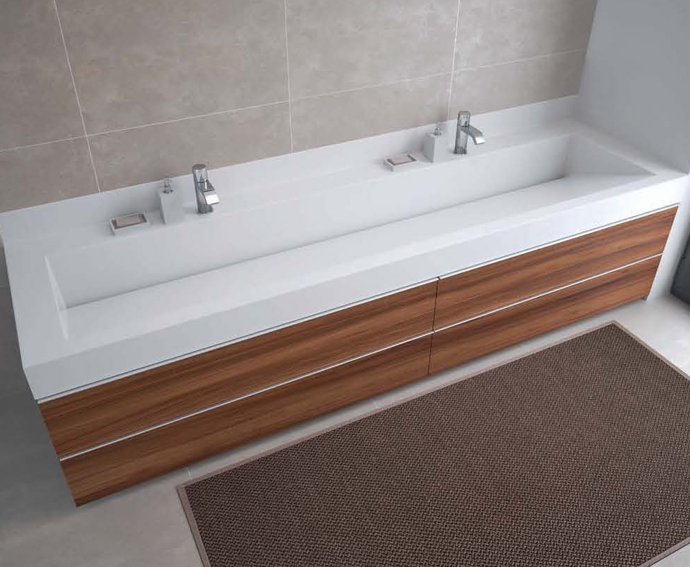 Waschbecken plus schraeger Ablauf